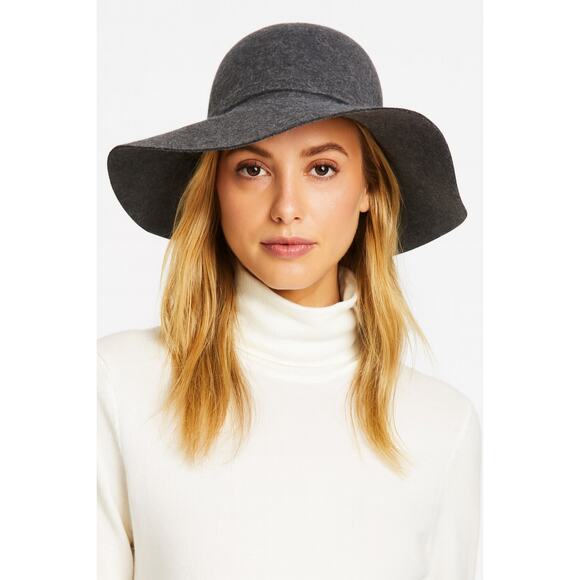 Banana Republic SZ M/L 100% Wool Dark Gray BOHO HIPPIE Festival/Concert Hat NWT - Picture 1 of 5